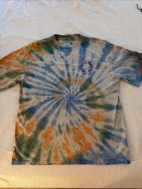 Chrome Hearts Tie-Dye Short Sleeve Tee in Blue, Orange, Green